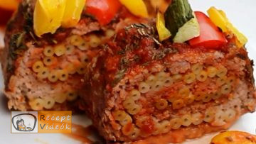 Húsos-makaróni tekercs recept, húsos-makaróni tekercs elkészítése - Recept Videók