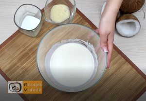 Kókuszbundás kekszszalámi recept, kókuszbundás kekszszalámi elkészítése 1. lépés