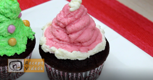 Karácsonyi diy kreatív recept ötletek - karácsonyfa és mikulás sapka muffin - Recept Videók