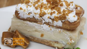 Karamellás babapiskótás szelet recept, karamellás babapiskótás szelet elkészítése - Recept Videók