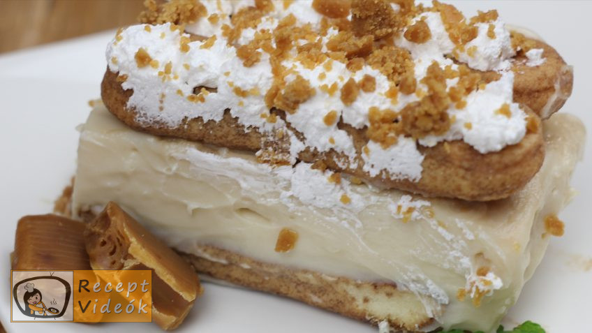 Karamellás babapiskótás szelet