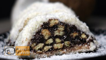 Kókuszbundás kekszszalámi recept, kókuszbundás kekszszalámi elkészítése - Recept Videók