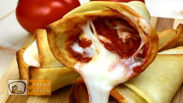 Pizza tölcsér recept, pizza tölcsér elkészítése - Recept Videók