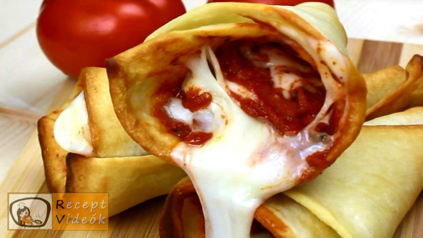 Pizza tölcsér recept, pizza tölcsér elkészítése - Recept Videók