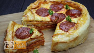 Rakott mini pizza recept, rakott mini pizza elkészítése - Recept Videók