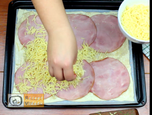 Sonkás-sajtos lepény recept, sonkás-sajtos lepény elkészítése 3. lépés