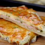 Sonkás-sajtos lepény recept, sonkás-sajtos lepény elkészítése - Recept Videók
