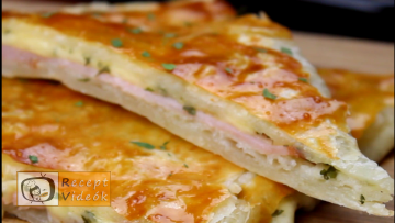Sonkás-sajtos lepény recept, sonkás-sajtos lepény elkészítése - Recept Videók