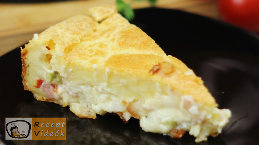 Sonkás-krémsajtos-zöldséges torta