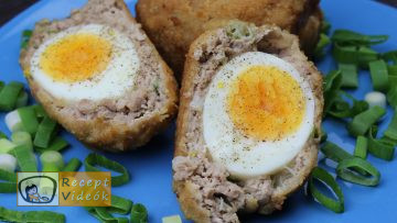 tojással töltött fasírtgombóc recept elkészítése - Recept Videók