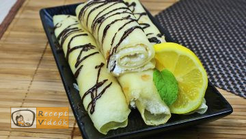 egyszerű palacsinta (túrós palacsinta) recept elkészítése - Recept Videók