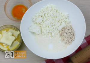 Túrós pogácsa recept, túrós pogácsa elkészítése 1. lépés