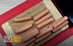 Virsli koszorú recept, virsli koszorú elkészítése 2. lépés