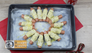 Virsli koszorú recept, virsli koszorú elkészítése 4. lépés