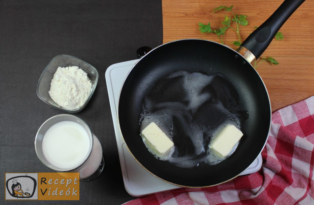 Besamel mártás recept, besamel mártás elkészítése 1. lépés