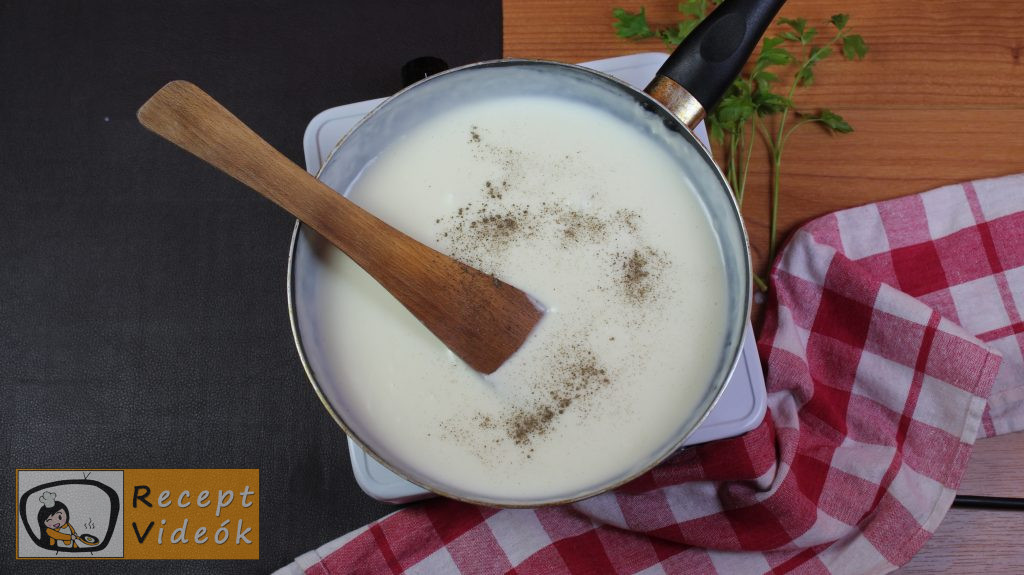Besamel mártás recept, besamel mártás elkészítése 5. lépés