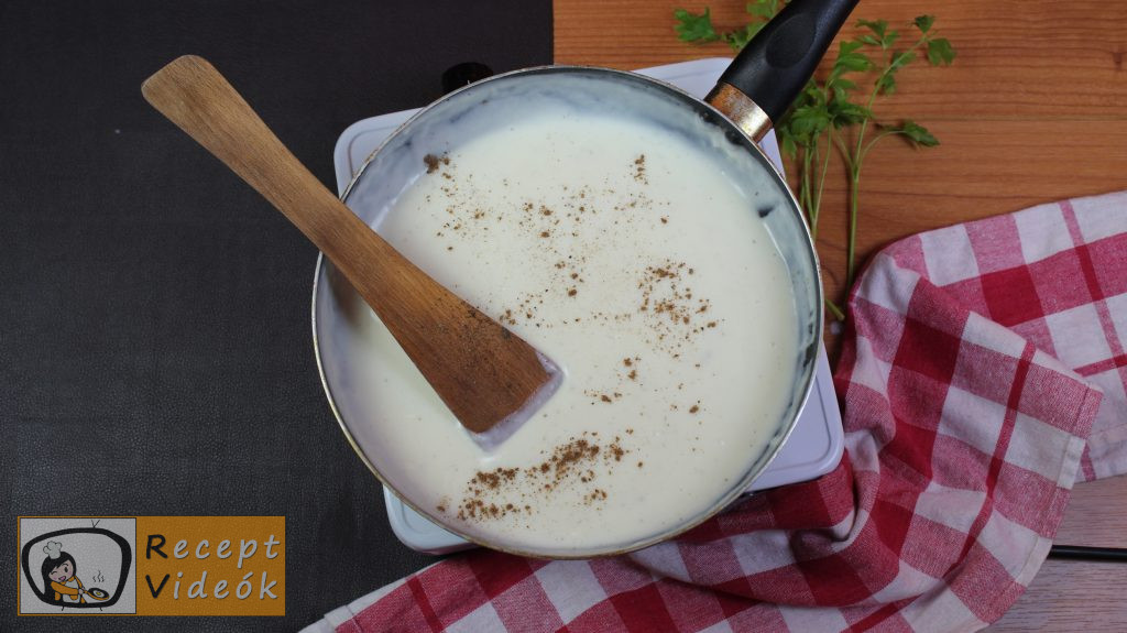 Besamel mártás recept, besamel mártás elkészítése 6. lépés