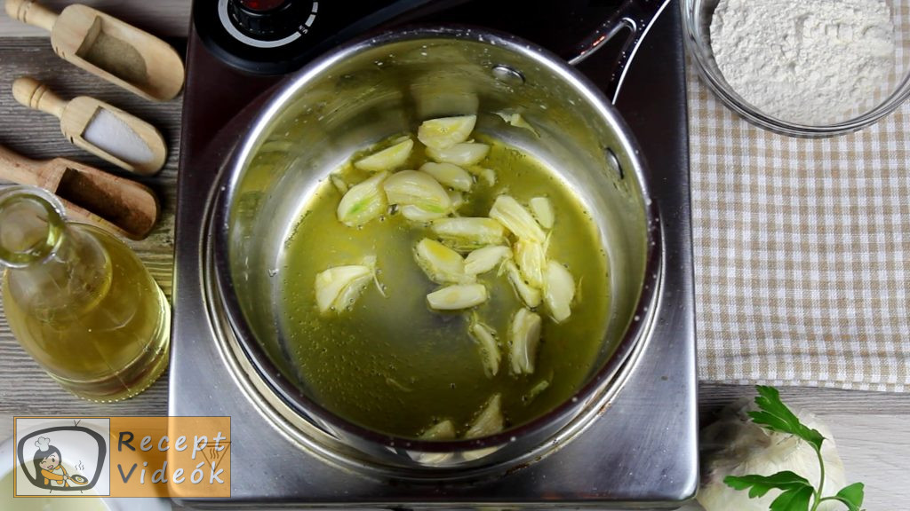 Fokhagymakrémleves recept, fokhagymakrémleves elkészítése 1. lépés