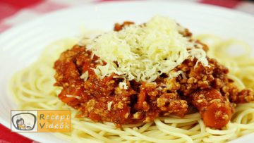 Bolognai spagetti recept, bolognai spagetti elkészítése - Recept Videók