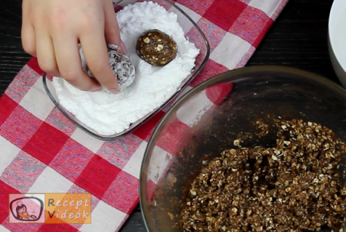 Hógolyó (sütés nélkül) recept, hógolyó (sütés nélkül) elkészítése 6. lépés