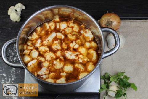 Tejfölös karfiolleves recept, tejfölös karfiolleves elkészítése 5. lépés