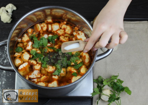 Tejfölös karfiolleves recept, tejfölös karfiolleves elkészítése 8. lépés