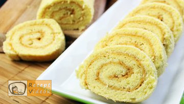 Lekváros piskótatekercs recept, lekváros piskótatekercs elkészítése - Recept Videók