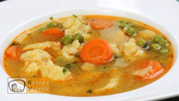 Zöldborsóleves csipetkével recept elkészítése - Recept Videók