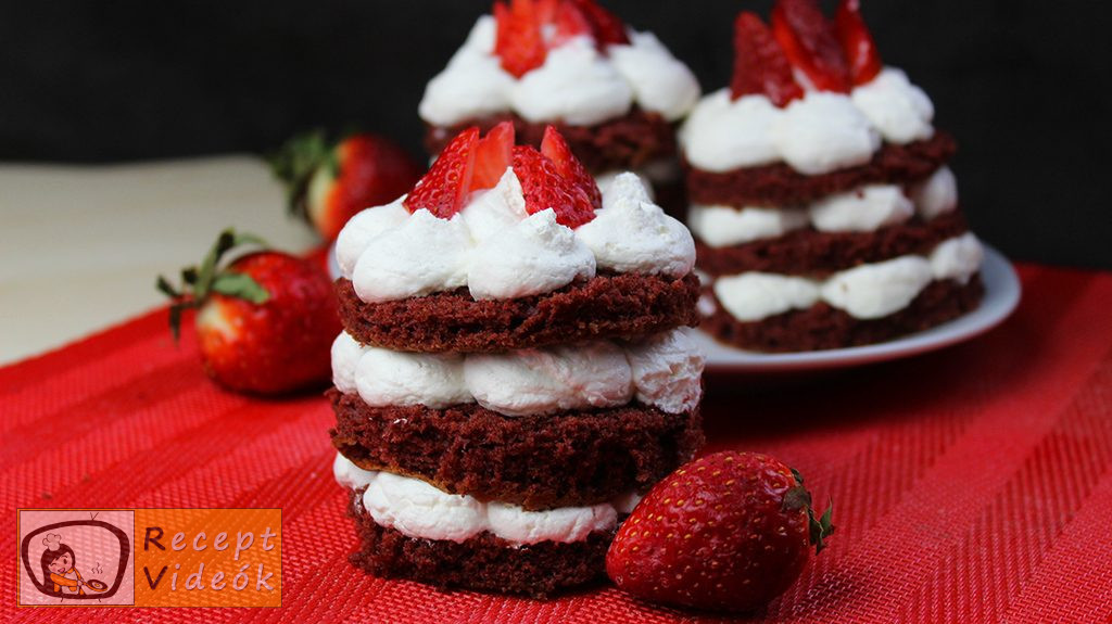 Valentin napi süti recept - valentin-napi mini vörös bársony torta elkészítése - Recept Videók