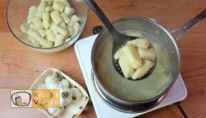 Fokhagymás gnocchi sajtmártással recept, fokhagymás gnocchi sajtmártással elkészítése 4. lépés