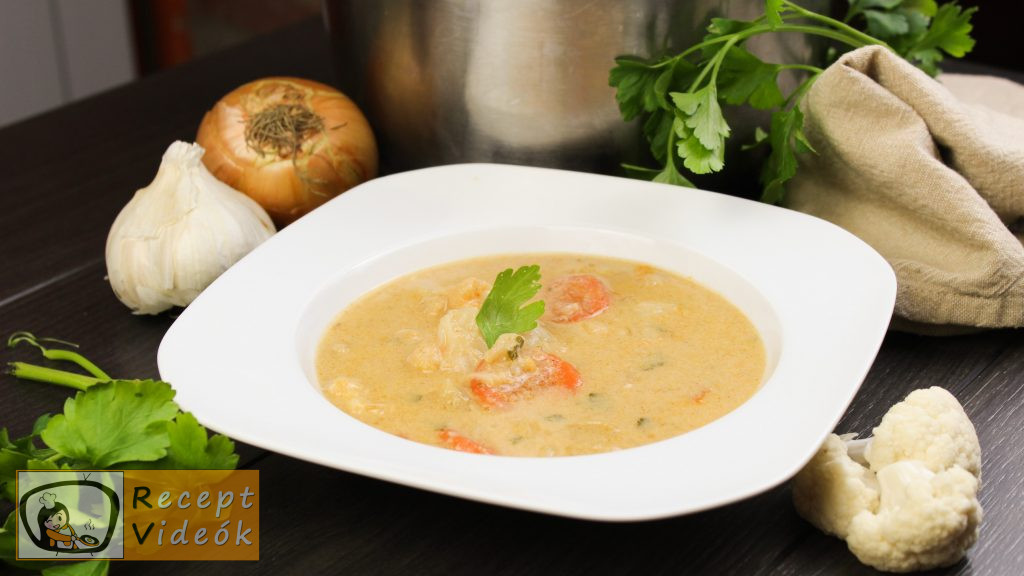 Tejfölös karfiolleves recept, tejfölös karfiolleves elkészítése - Recept Videók