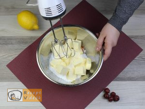 kevert meggyes süti recept, kevert meggyes süti elkészítése 1. lépés