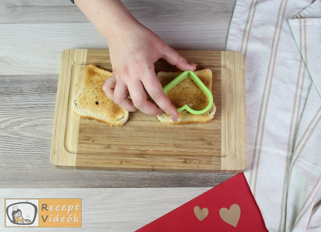 Valentin napi kreatív étel - Valentin napi reggeli elkészítése 7. lépés 