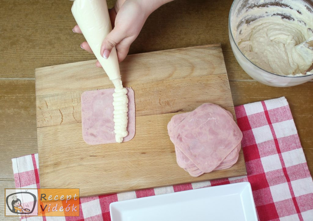 Sonkatekercs recept, sonkatekercs elkészítése 5. lépés