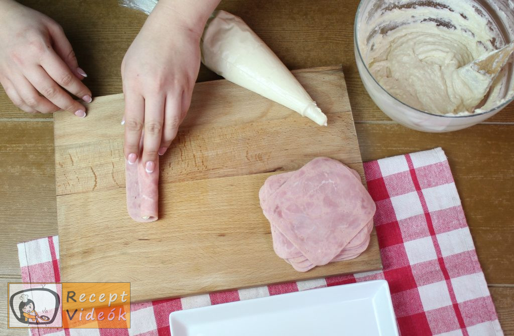 Sonkatekercs recept, sonkatekercs elkészítése 6. lépés