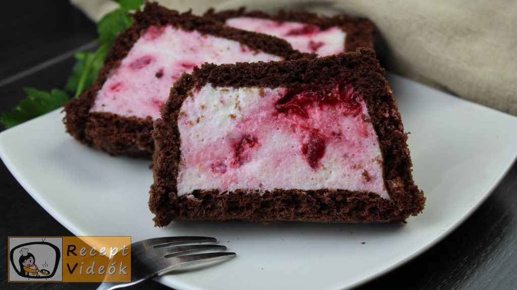 málnás-joghurtos alagút recept, málnás-joghurtos alagút elkészítése - Recept Videók