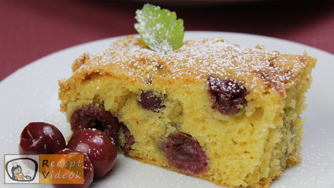 kevert meggyes süti recept, kevert meggyes süti elkészítése - Recept Videók