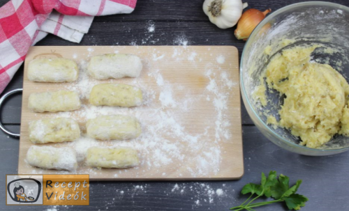 Burgonyakrokett recept, burgonyakrokett elkészítése 5. lépés