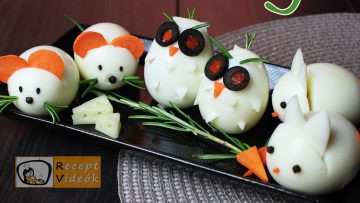Húsvéti diy kreatív recept ötletek - kreatív tojásfalatok (egér,bagoly,nyuszi) - Recept Videók