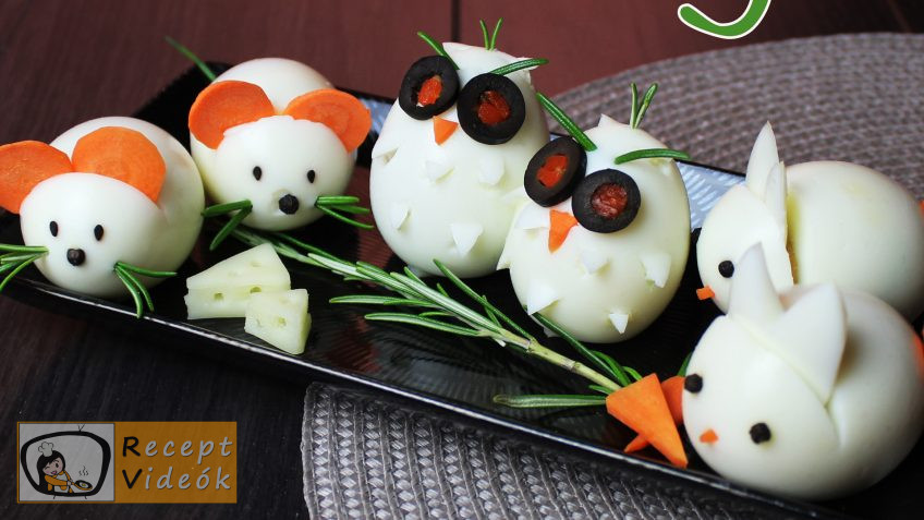 Húsvéti diy kreatív recept ötletek - kreatív tojásfalatok (egér,bagoly,nyuszi) - Recept Videók