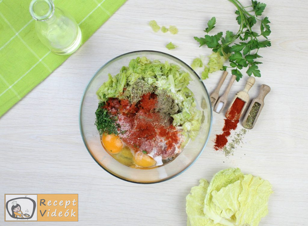 Kelkáposztás húsgombóc recept, kelkáposztás húsgombóc elkészítése 2. lépés