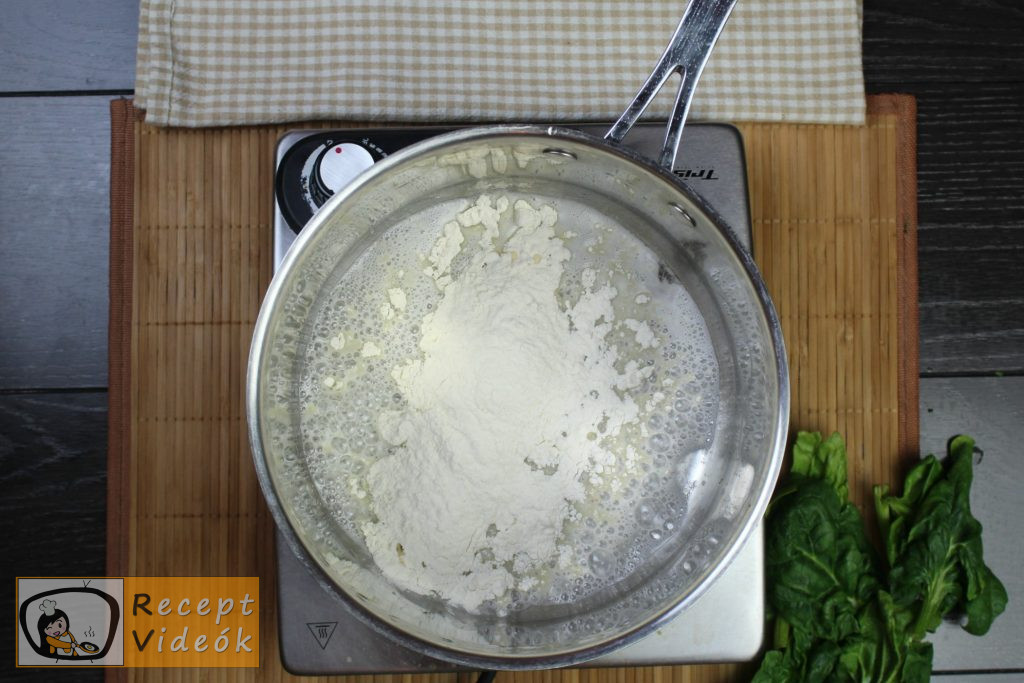 Spenótfőzelék recept, spenótfőzelék elkészítése 4. lépés