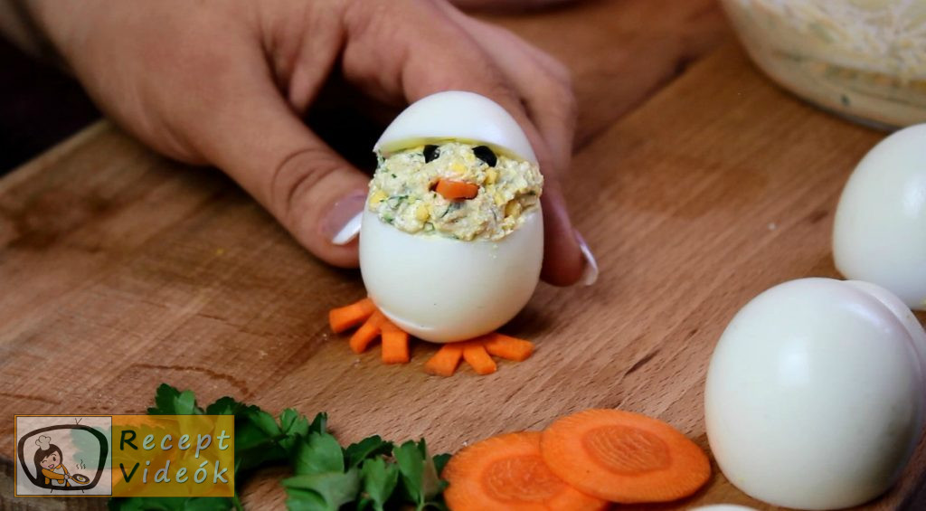 Húsvéti diy kreatív recept ötletek - kreatív tojásfalatok (csibe, kakas) - Recept Videók