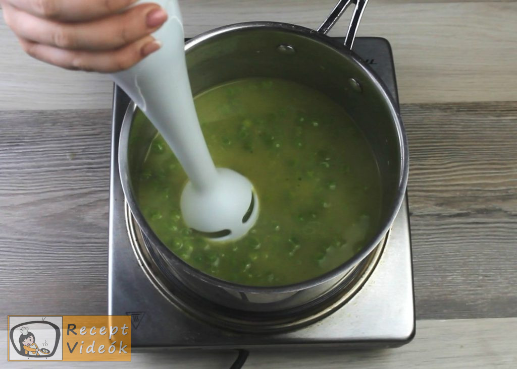 Zöldborsó krémleves recept, zöldborsó krémleves elkészítése 4. lépés