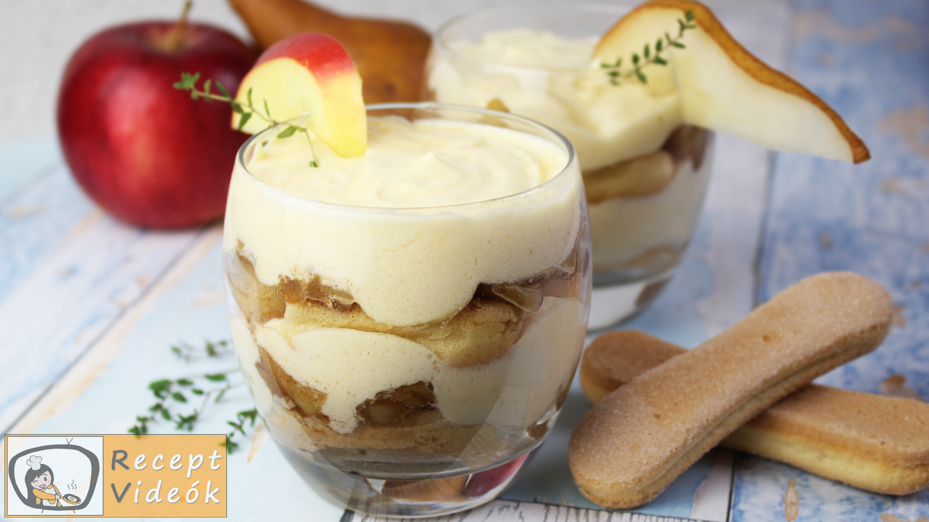 Almás-körtés tiramisu recept, almás-körtés tiramisu elkészítése - Recept Videók Almás-körtés tiramisu recept, almás-körtés tiramisu elkészítése - Recept Videók
