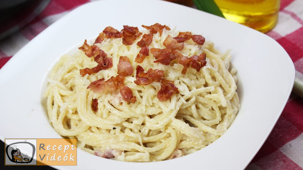 Baconös spagetti recept, baconös spagetti elkészítése - Recept Videók