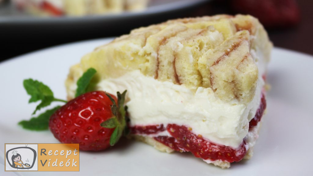 Epres-krémsajtos torta recept, epres-krémsajtos torta elkészítése - Recept Videók