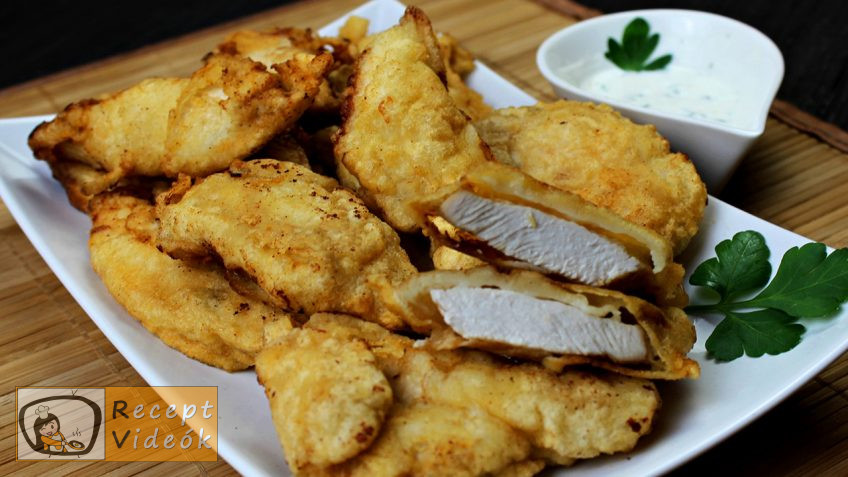 Csirke sörtésztában