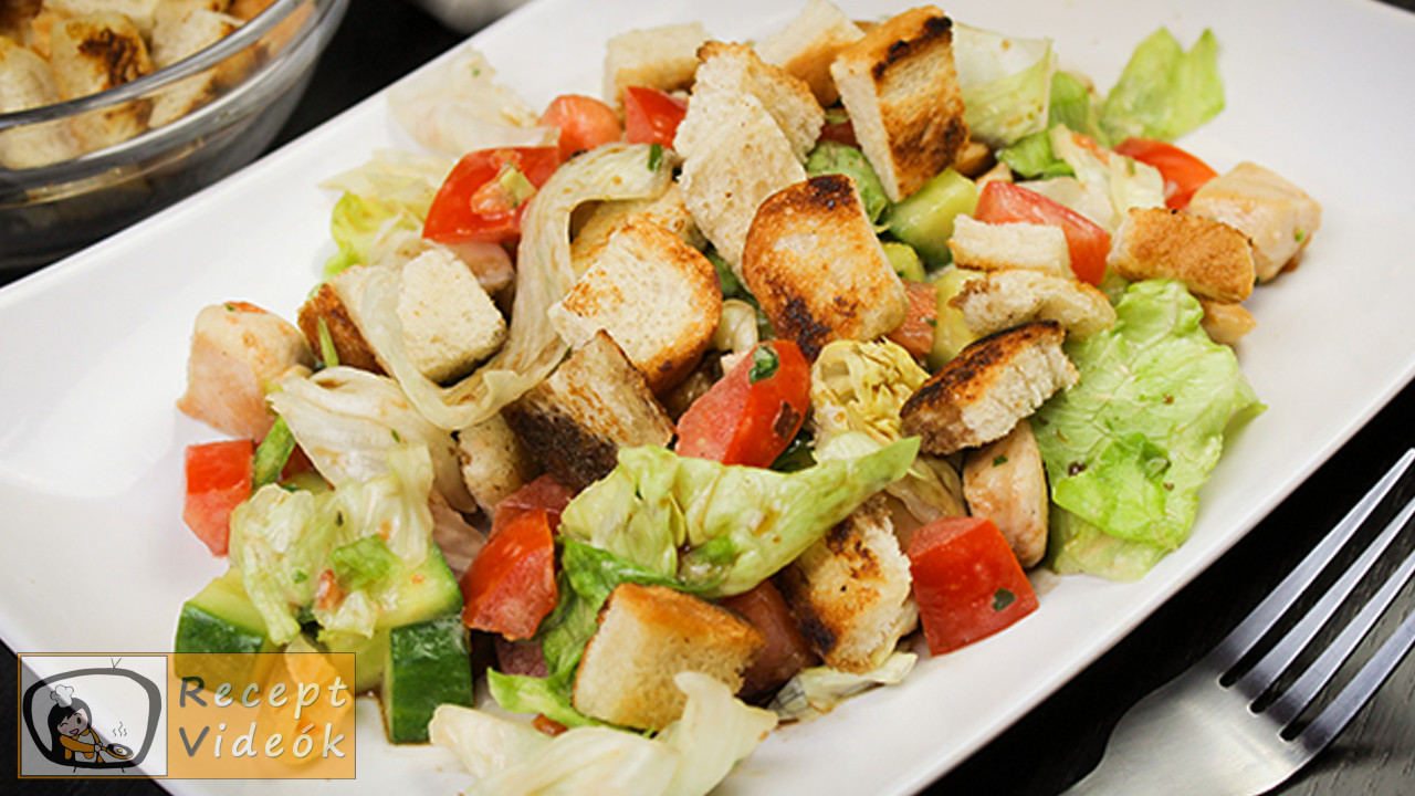 Cézár saláta recept, cézár saláta elkészítése - Recept Videók Cézár saláta recept, cézár saláta elkészítése - Recept Videók