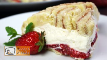 Epres-krémsajtos torta recept, epres-krémsajtos torta elkészítése - Recept Videók